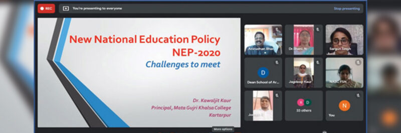 National Webinar on “Challenges in NEP – 2020”: 27-08-2021 – Nehru Arts ...