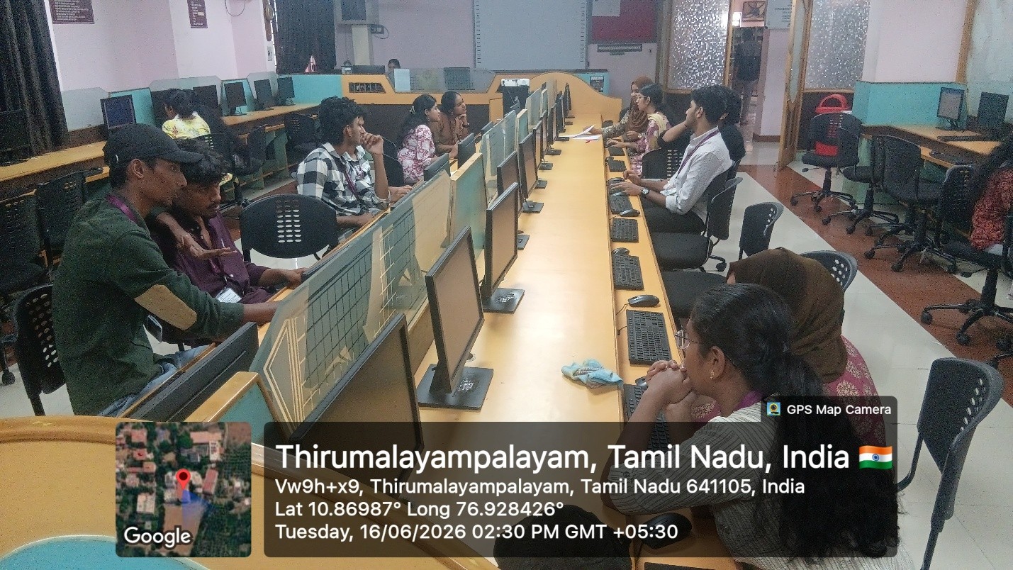 Faculty members attending Zoho Creator training session